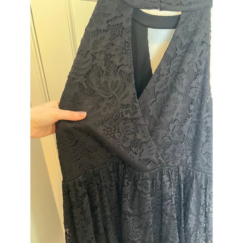 NEW Torrid Black Lace Halter Tier Skater Dress Mini Sleeveless LBD Women's 6X - Picture 15 of 16